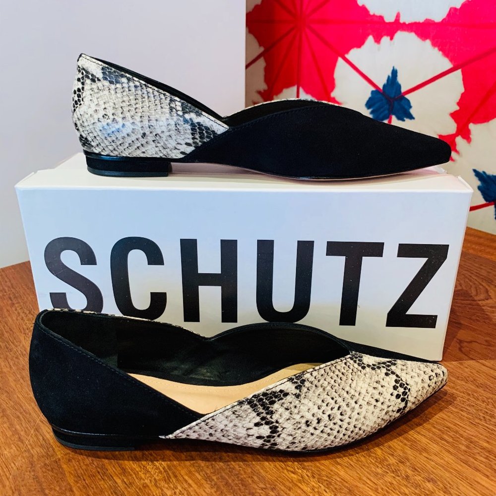 Schutz Snakeskin Flats